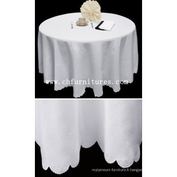 Tissu de table blanc durable pour table de banquet (YC-BC23)